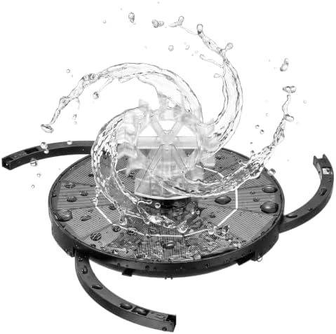 AISITIN Solar Fountain Pump Built-in 1000mAh Battery with 7 Nozzles Styles