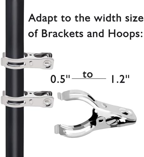 BESTEEL Upgraded 240 PCS Garden Clips, Greenhouse Clamps 100% Stainless Steel Heavy Duty Greenhuose Clips for Netting - Strong Grip to Hold Down Shade Cloth or Plant Cover on Garden Greenhouse Hoops