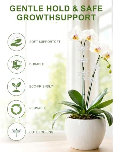 Watris Veiyi 100Pcs Plant Orchid Clips, Garden Plant Support Clip