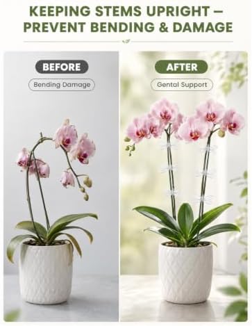 Watris Veiyi 100Pcs Plant Orchid Clips, Garden Plant Support Clip