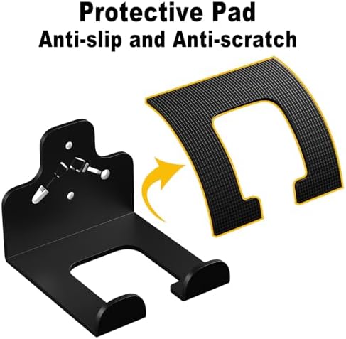 Garage Organizer Trimmer Rack Wall Mount, Weedeater Hanger, Black, 3 Pack