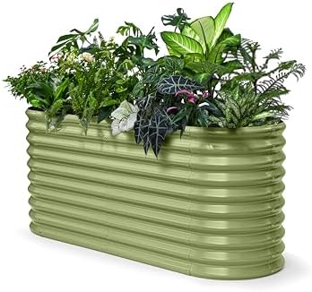 30" Extra Tall Raised Garden Bed, 6x2x2.5 ft Galvanized Planter Box
