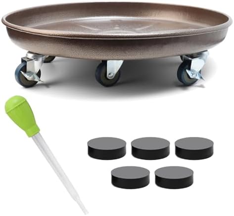 1 Pack 20 Inch Metal Plant Caddy, Copper