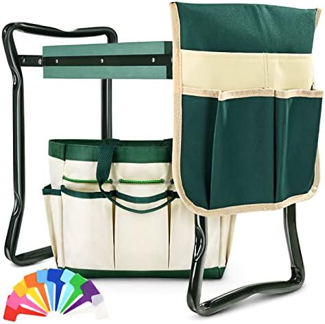 KVR Garden Bench for Kneeling and Sitting Foldable Garden Kneeler and Seat Heavy Duty, Gardener Gifts Ideas for Women Mom Grandma
