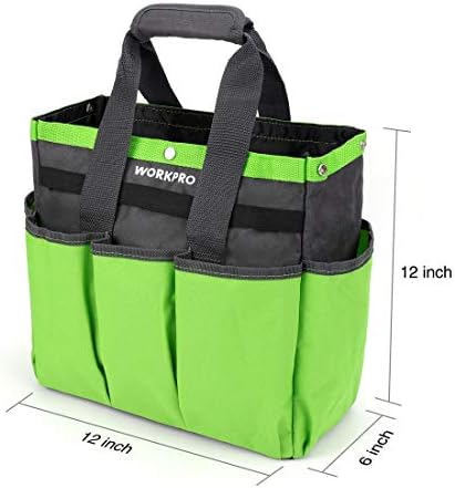 WORKPRO Garden Tool Bag, 8 Pockets Gardening Bag