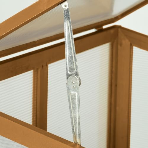 Outsunny Wooden Cold Frame Greenhouse 30" L x 24" W x 44" H Brown