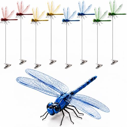 Realistic & Fake Dragonfly Clips, Decorative Garden Stakes Ornaments