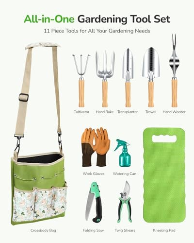 Gardening Tools Garden Tool Sets 11-Piece Rust Resistant Kit