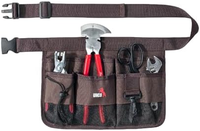 UNCO- Gardening Belt, Garden Tool Belts for Men, Waist Apron with Pockets, Construction, Carpenter Belt, for Men