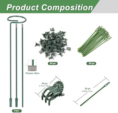 36 Inch Plant Stakes Tall, Three Sizes (12 or 24 or 36 Inch)