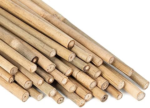 Plant Stakes,16IN Natural Bamboo Stakes, 20Pcs Garden Plant Support Stakes