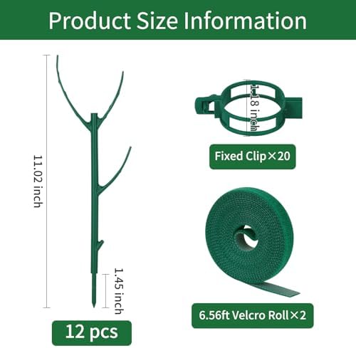 12 Pack Monstera Plant Support, Stackable Plant Supports for Indoor Plants, Pothos Plant Climber Pole, Adjustable Stakes for Indoor Plants Training & Vertical Growth Support Stakes