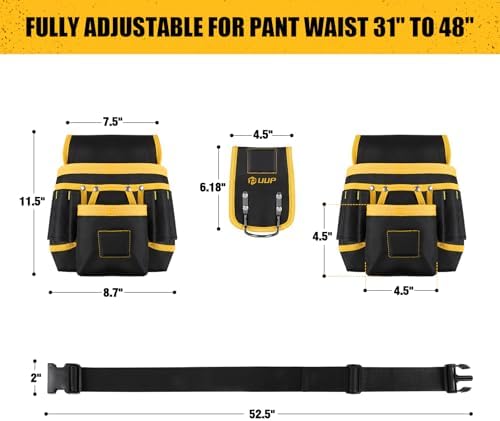 Magnetic Tool Belt for Men, 26 Pockets Heavy Duty Nail Tool Pouch Dad Gift