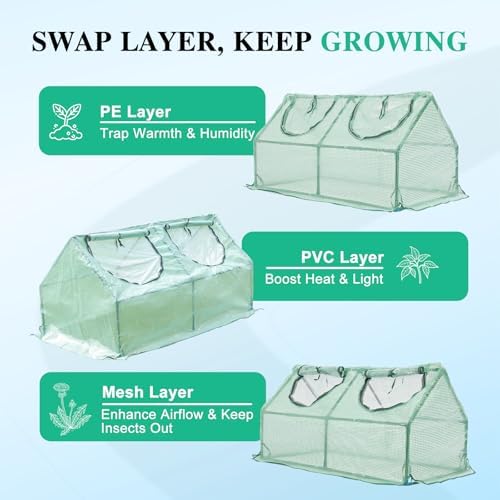 BPS 4 x 2 x 2 FT 3-in-1 Mini Greenhouse Kit