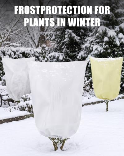 Plant Covers Freeze Protection, Non-Woven with Zip&Drawstring