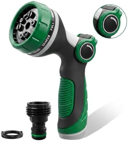 Garden Hose Nozzles,Hose Spray Nozzle with Adjustable 10 Watering Patterns