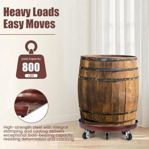 2 Pack 24 Inch Plant Caddy w/Wheels Heavy Duty, 800 lbs Capacity