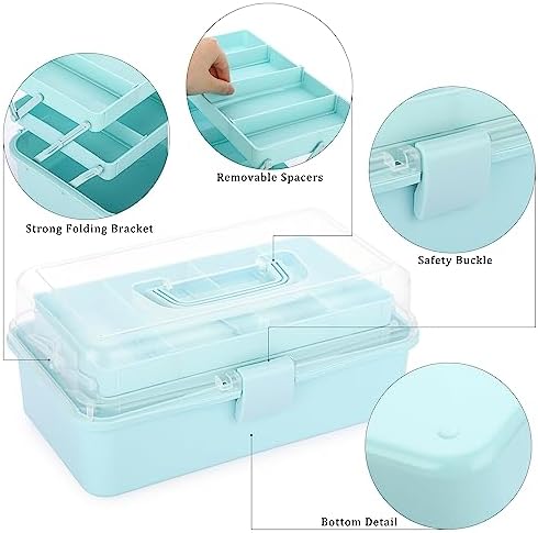 BTSKY 3-Layer Plastic Dividing Storage Box Craft Organizer and Storage