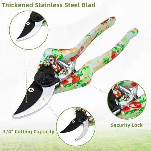 WANCHI Garden Tool Set Gift for Mom,Gardening Kit Apron,Glove,Bag for Women