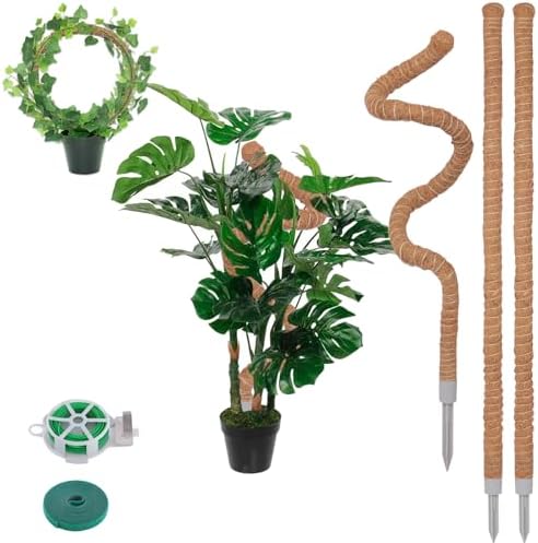 30" Moss Pole, 3 Pack Bendable Monstera Plant Support Plant Stakes