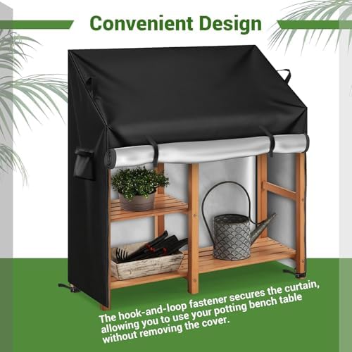 Patio Potting Bench Cover 600D Green 41"×19"×34/47"