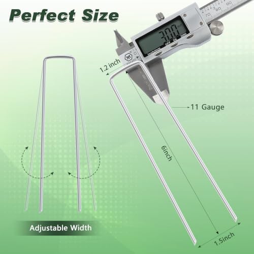 Landscape Staples 6 Inch 500 Pack, Galvanized Garden Stakes