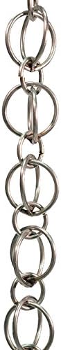 Nutshell Stores Double Loops Rain Chain - Stainless Steel - 17 Feet