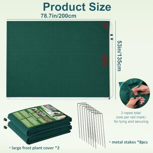 Plant Freeze Protection Covers for Winter Plants Gardens Frost, Sun, Pests