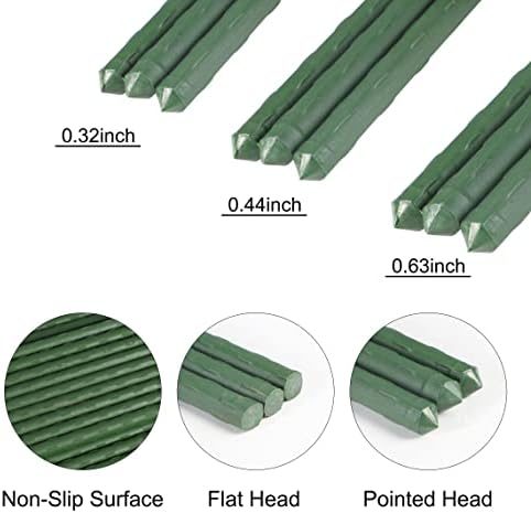Garden Stakes, 36 Inch 3Ft Steel Plant Tomato Stakes, 25 Pack