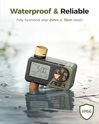 Diivoo Brass Hose Timer, Programmable Garden Timers for Watering