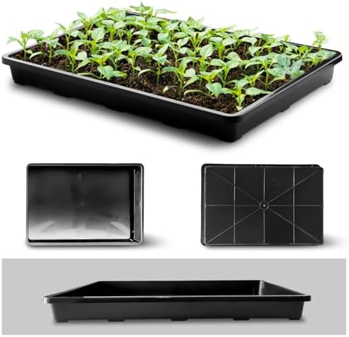 RooTrimmer 5 Pack Nursery Potting Tray, Carrying and Holding Plant Tray for Seeds Starting Pot, Collecting Drainage Water(Black)