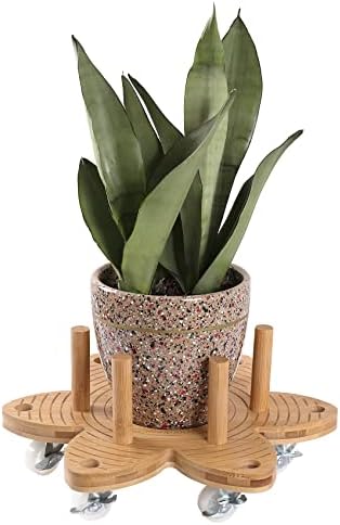 Plant Caddy with Wheels 14" Heavy Duty Plant Rollers Flower Pot