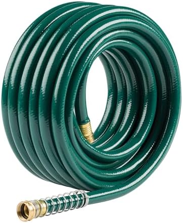 Gilmour 5/8" x 100' Heavy Duty Flexogen Water Hose, Flexible Garden Hose for Vegetable Gardens, Flower Beds, and Lawn Sprinklers, Green
