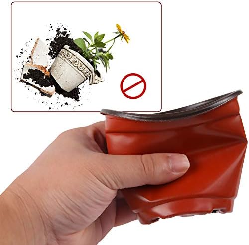 150 Pcs 4Inches Plastic Plants Nursery Pot, Seed Starting Pots