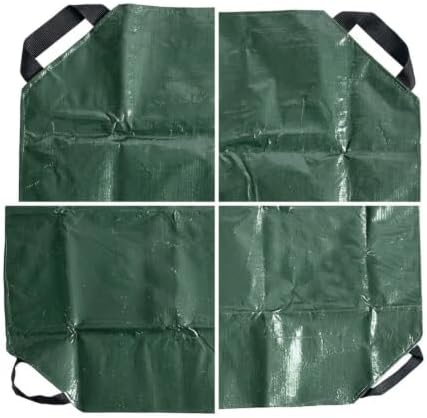 Sturdy PE Leaf Collection Mat Waterproof Garden Debris Tarp with Handles for Yard Cleanup 1.98m Large Green(1.98x1.98m)