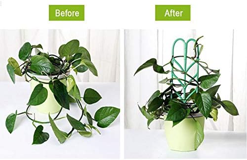Garden Trellis for Climbing Plants 6 PCS Plastic Indoor Trellis for Potted Plants Green Stackable Mini Climbing Plant Stupport DIY Flower Pot Support for Pea Vegetable Clematis (6 Packs)
