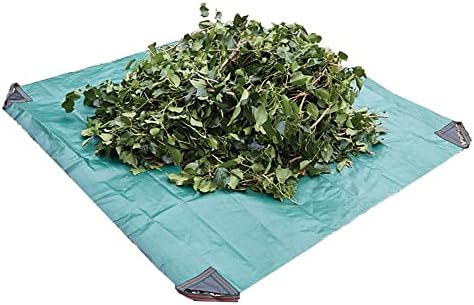 Bosmere Yard Waste Tarp, Heavy Duty Garden Tarp with Reinforced Corner Handles, UV Resistant Coating, 60-inch x 60-inch, Green
