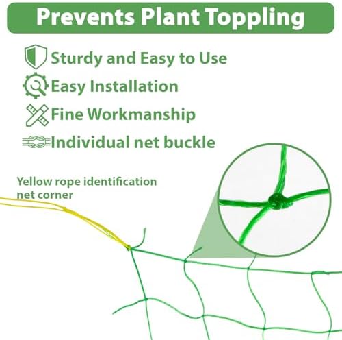 MAQIHAN Trellis Netting for Climbing Plants - Heavy Duty Garden Net, 2 PCS