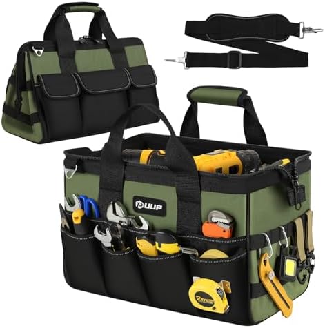 Heavy Duty Tool Bag 15Inch, 16-Pocket Portable Empty Tool Box Organizer