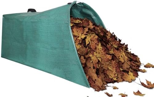 200L (53 Gallon) Heavy Duty Reusable Leaf Bag - Single Collapsible Dustpan-Type Yard Waste Bag for Collecting Leaves, Lawn Debris & Grass Clippings | Stand-Up Garden Waste Container (1)