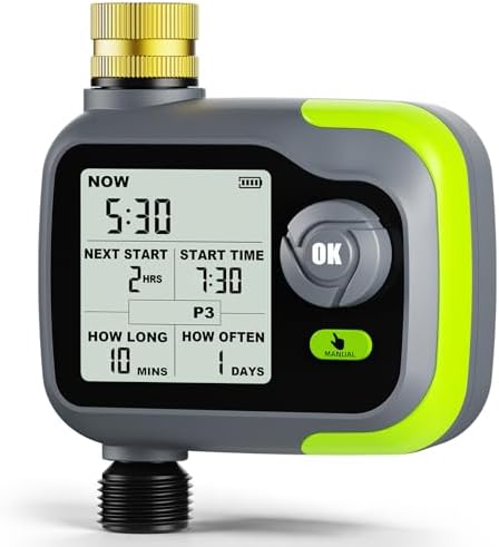 Sprinkler Timer, 3/4" Programmable Watering Timer with Rain Delay