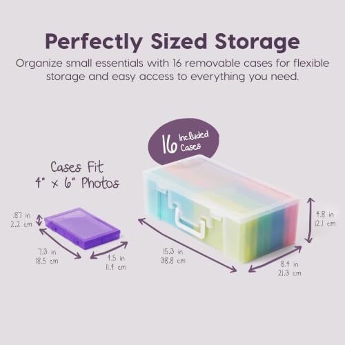 IRIS USA Storage Box |Made in USA| 16 Cases - 32 Dividers - Multi (2-Pack)
