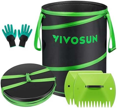 VIVOSUN 30-Gallon Collapsible Garden Bag, Yard Waste Containers