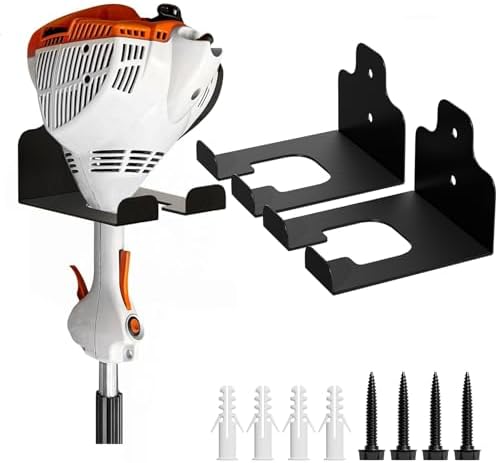 Garage Organizer Trimmer Rack,Garden Power Tool Hanger,2 Pack,Black