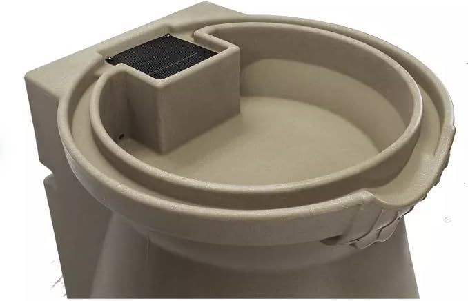 65-Gallon Urn Rain Wizard Decorative Barrel (Khaki, 2 Pack)