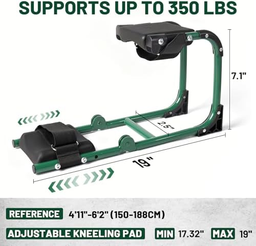 Garden Kneeler and Seat, Foldable Gardener Stool with Soft Kneeling Pad, Ergonomic Knee Seat for Gardening Farm Work, Multifunctional Gardening Gifts for Women Mom Men Seniors
