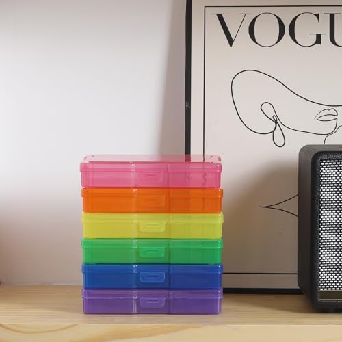 novelinks 10 Pack 4"x6" Color Photo Storage Boxes and Photo Box Organizers