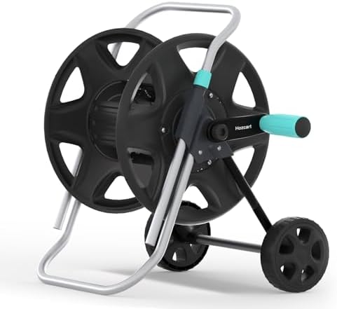 Garden Hose Reel Cart, Metal Heavy Duty Garden Hose Reel with Wheels,Portable Hose Carts Holds 50-120 feet,Hose Reel for Outdoor, Backyards, Gardens or Lawns