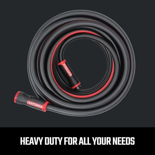 Craftsman Professional Grade Black Garden Hose, 100 Feet x 5/8 Inch