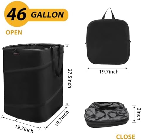 46 Gallon Square Collapsible Yard Waste Bin